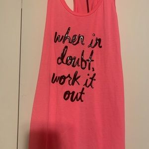 Hot pink Razorback tank top with black trim snd cute saying!💕💕💕